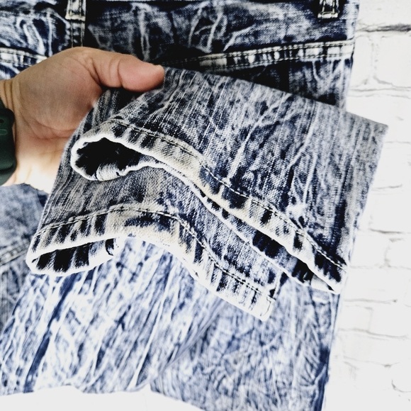 MECCA | slim straight crinkle acid wash jeans - Picture 6 of 9
